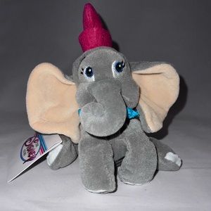 Disney Store Mini Bean Bag Dumbo Flying Elephant Plush Soft Stuffed Animal New